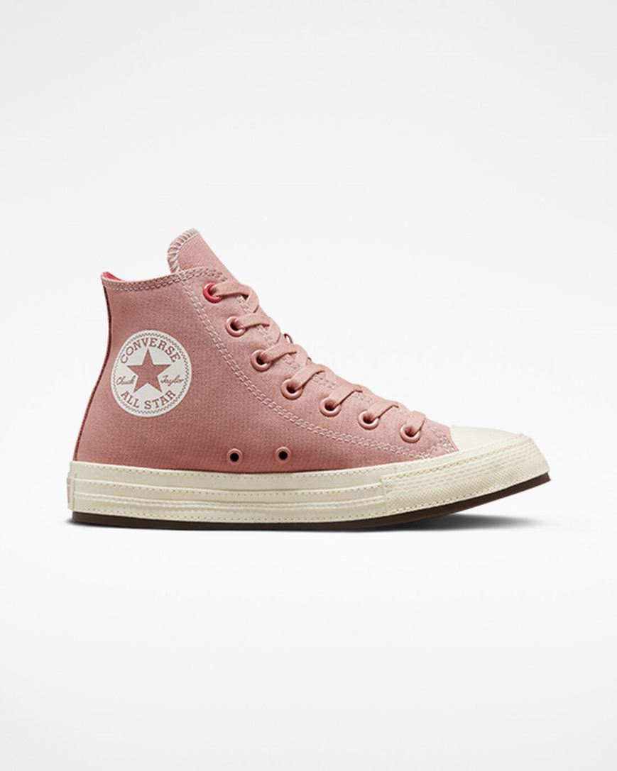 Tenis Converse Chuck Taylor All Star Tonal Lona Cano Alto Feminino Rosa | PT Y0017P5